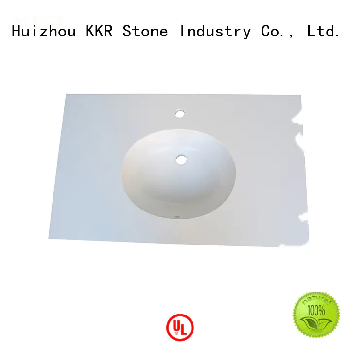 KKR Stone acrylic solid surface bathroom countertops supplier for school building
