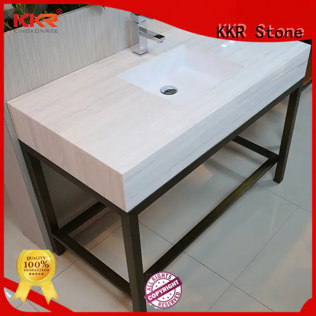texture solid surface bathroom countertops certifications for table tops KKR Stone