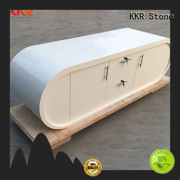KKR Stone pure acrylic modern reception desk supplier for bar table