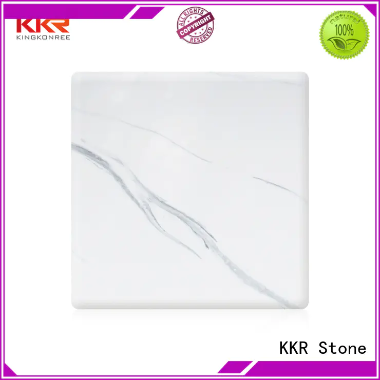 width solid surface sheets for sale in good performance for garden table KKR Stone