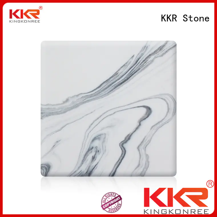 KKR Stone surface corian solid surface sheet factory for garden table