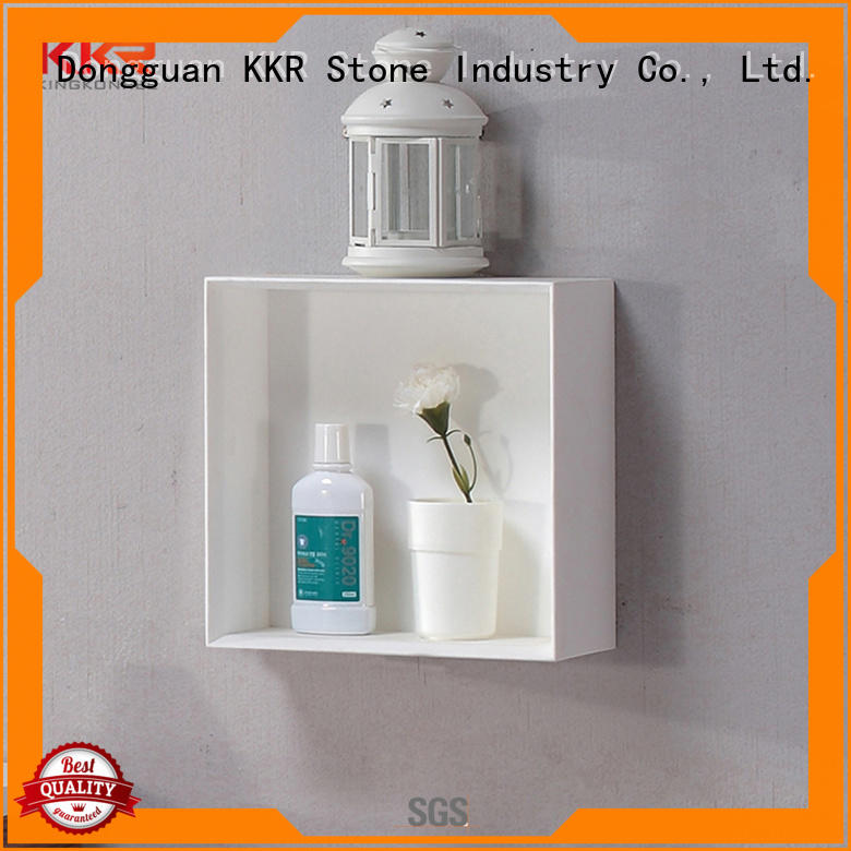 double Sink acrylic corner shelf supply for living room KKR Stone