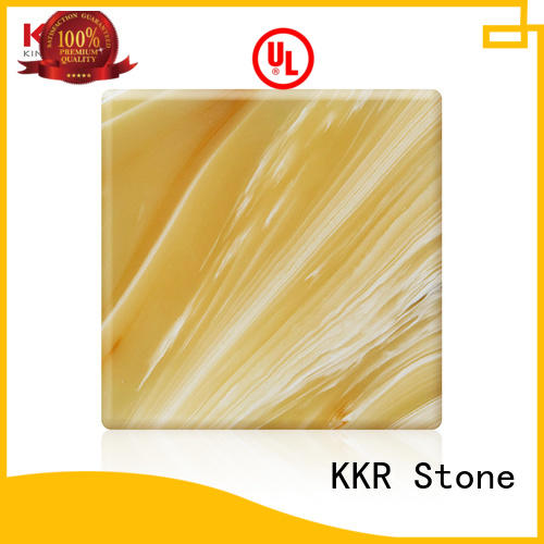 KKR Stone luxury translucent solid surface material bulk production for building
