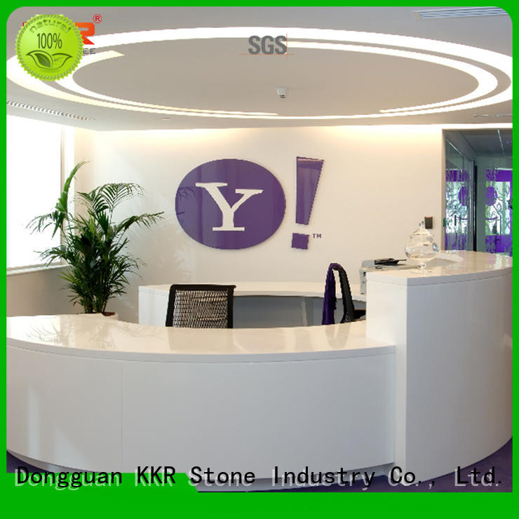 solid surface reception desk meeting for building KKR Stone