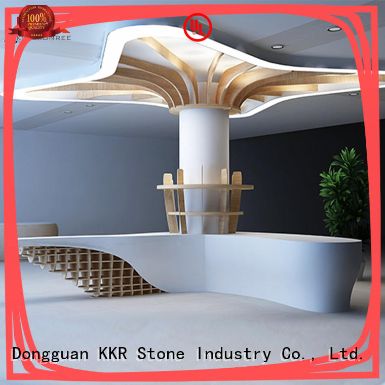 design acrylic counter top supplier for school building KKR Stone