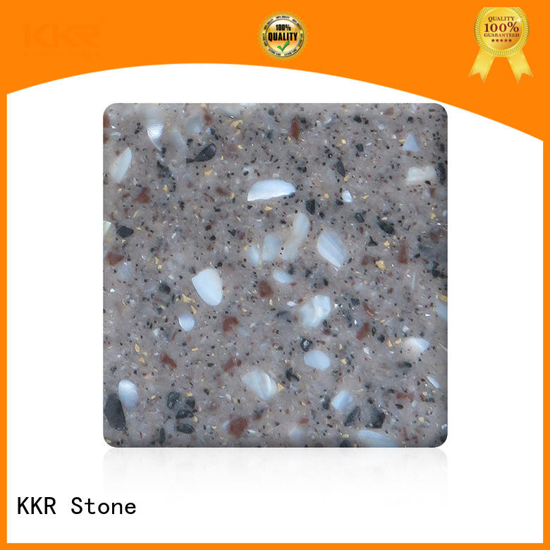 KKR Stone No bubbles solid surface factory superior chemical resistance for worktops