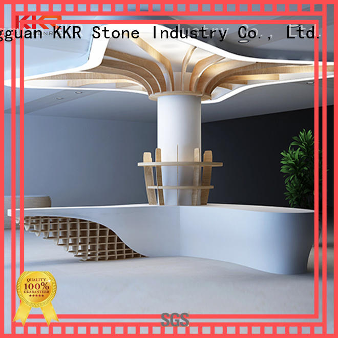 customize curved reception desk certifications for kitchen tops KKR Stone