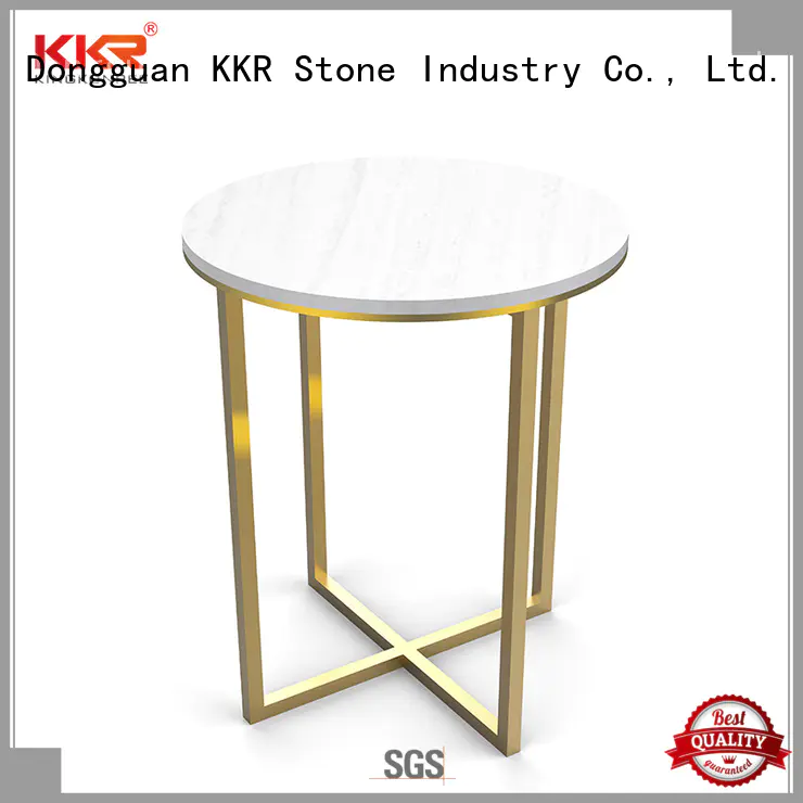 KKR Stone marble round dining table acrylic