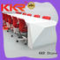 fashion design solid surface reception desk in special shapes for worktops